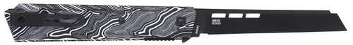 COLUMBIA RIVER KNIFE&TOOL CRKT 3850W Zephyr 3.22" Sheepsfoot Plain Black TiNi 14C28N Steel Blade, Marbled Black/White G10 Handle