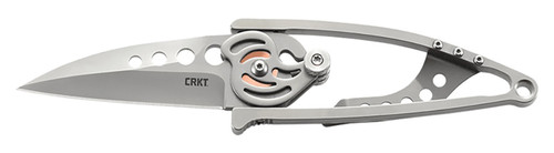 COLUMBIA RIVER KNIFE&TOOL CRKT 5102N Snap Lock  2.55" Folding Drop Point Plain Bead Blasted 420J2 SS Blade/Stainless Steel Handle Features Money Clip Includes Pocket Clip