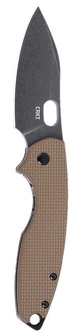 COLUMBIA RIVER KNIFE&TOOL CRKT 5317B Pilar III 2.97" Folding Spear Point Plain Stonewashed D2 Steel Blade, Brown G10/SS Handle
