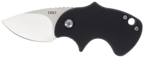 COLUMBIA RIVER KNIFE&TOOL CRKT 7930 Orca  Compact 1.79" Folding Plain Satin D2 Steel Blade, Black GRN Handle