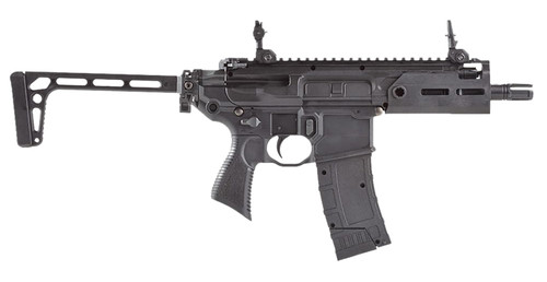 Sig Sauer Airguns AIR-RATTLER-BB MCX Rattler  CO2 177 4.5mm Steel BB 30rd Semi-Automatic 300 FPS Velocity, 3rd Burst Mode, M-Lok Handguard, Flip-Up Sights, Folding Minimalist Stock
