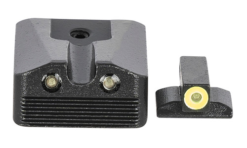 MEPRO USA LLC Meprolight USA 412213121 Hyper-Bright  Green Tritium Yellow Outline/  Black frame Sight Kimber 1911 WEDGE