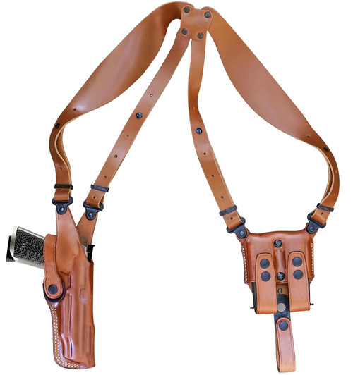 1791 Gunleather NSS2.4CBRVR  Optic Ready Shoulder Vertical Brown Fits Sig P320 Right Hand