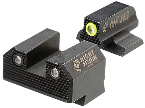 Night Fision CNK029187250YGZG Mete SF Stealth Yellow Tritium Rear Black Frame Fits Canik