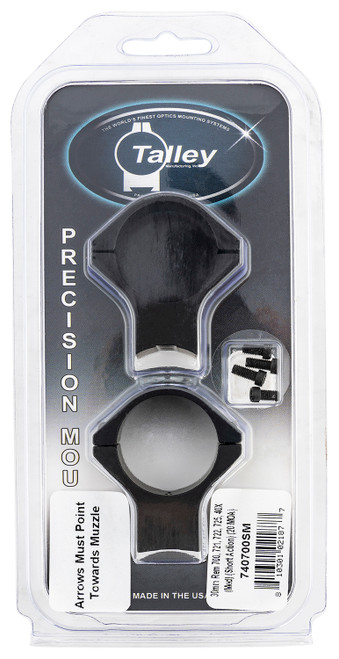 TALLEY MANUFACTURING INC Talley 740700SM Scope Mount/Ring Combo  Black Anodized Aluminum 30mm Tube Remington 700/721/722/725/40X Medium Rings Short Action 20 MOA