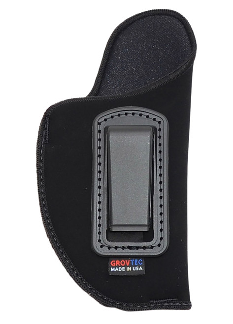 GROVTEC USA INC GrovTec US Inc GTHL14101R Inside The Pants  IWB Size 01 Black Suede Belt Clip Fits Med Semi-Auto 3-4" Barrel Right Hand