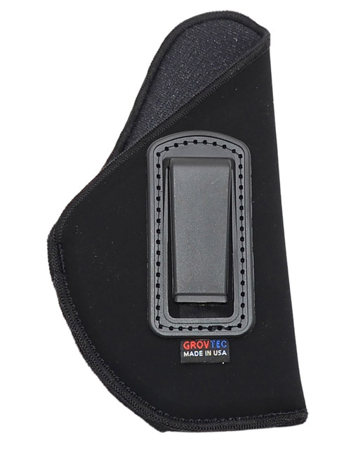 GROVTEC USA INC GrovTec US Inc GTHL14112R Inside The Pants  IWB Size 12 Black Suede Compatible w/Glock 26/27/33 Belt Clip Mount Right Hand