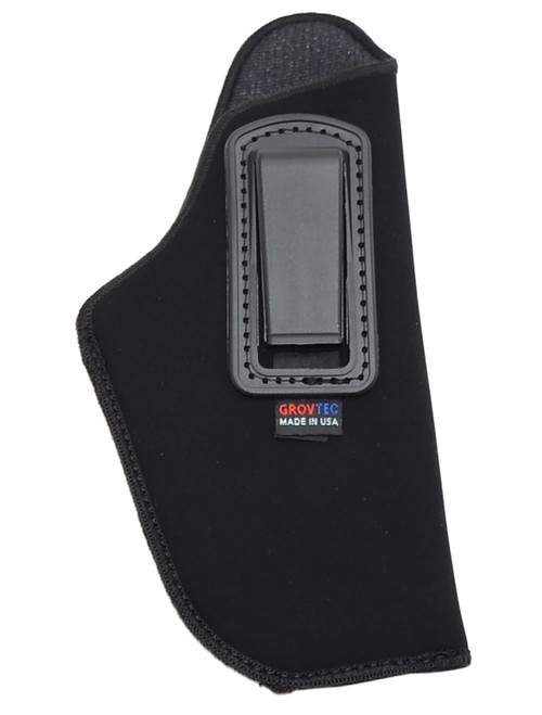 GROVTEC USA INC GrovTec US Inc GTHL14115R Inside The Pants  IWB Size 15 Black Suede Belt Clip Fits Large Semi-Auto 3-4" Barrel Right Hand