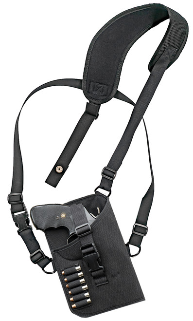 GROVTEC USA INC GrovTec US Inc GTHL15102R Trail Pack  Shoulder Black Nylon Harness Fits Med/Lg DA Revolver Fits 3-4" Barrel Right Hand