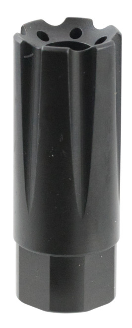 TACFIRE INC TacFire MZ10209MM Linear Compensator Black Nitride Steel with 1/2"-36 tpi Threads, 2.26" OAL, 0.87" Diameter & Forward Style for 9mm Luger AR-Platform