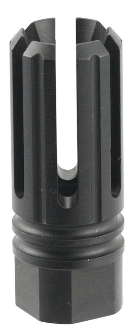 TACFIRE INC TacFire MZ10053BN 6 Prong Flash Hider Black Nitride Steel with 5/8"-24 tpi Threads, 2.22" OAL & 0.87" Diameter for 308 Win AR-10