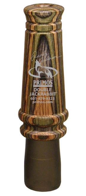 PRIMOS/REVELYST Primos 366 Randy Anderson Double Jackrabbit Open Call Double Reed Rabbit Sounds Attracts Predators Multi Color Laminated Wood