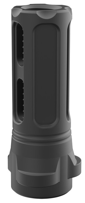 BREEK ARMS Breek BRK4324 Sentinel Caged Flash Hider Black Nitride Steel 5/8"x24 Threads 9mmLuger Compatible w/ Breek-LOK 3QD