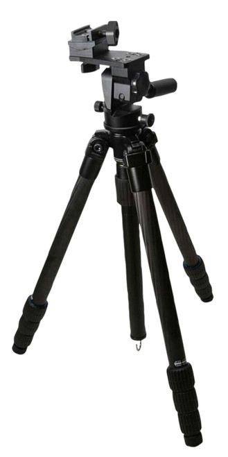 KOPFJAGER/SELLMARK KOPF Jager KJ85004K K800  Tripod made of Carbon Fiber with Black Finish, Adjustable Reaper Rail, 4-Level Leg Extension, 21-87 Degree Pan & Tilt