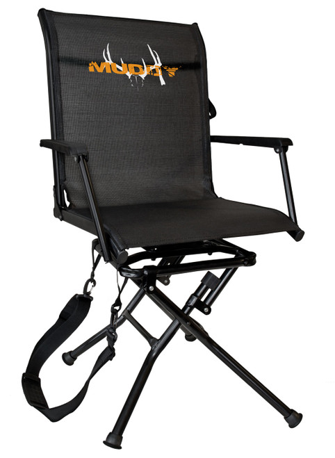 GSM OUTDOORS Muddy MUDMGS400 Swivel Ease  Ground Seat Black Steel