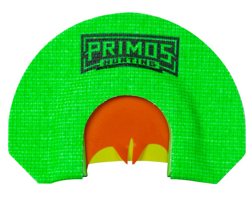 PRIMOS/REVELYST Primos PS1267 The Lucy  Diaphragm Call Triple Reed Turkey Hen Sounds Attracts Turkey Green Plastic Bat Cut