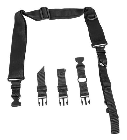 NCSTAR / VISM NcStar AARS2PB VISM Sling Black Nylon Strap w/Elastic Shock-Cord 55"-72" OAL Adjustable Bungee