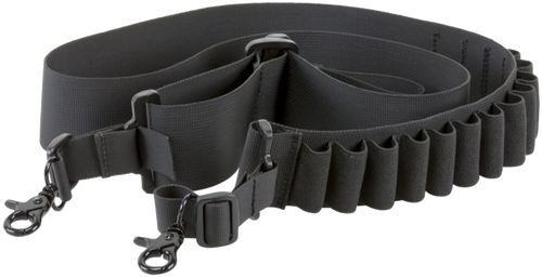 AIM SPORTS INC Aim Sports DSBS1 Deluxe  Black Nylon Bandolier Shotgun Holds 14 Shells