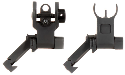 AIM SPORTS INC Aim Sports MT45FS AR Low Profile 45 Degree Flip-Up Sight Set  Black Anodized 45 Degree Low Profile for AR-15