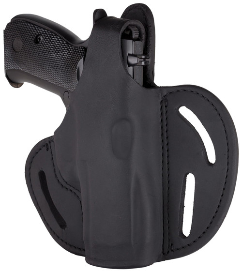 1791 Gunleather BHX3SBLR BHX  OWB Size 03 Stealth Black Leather Belt Slide Compatible w/Glock/S&W M&P Shield Right Hand
