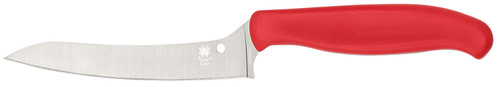SPYDERCO INC (SKA) Spyderco K14PRD Z-Cut Pointed 4.40" Fixed Plain Stonewashed CTS BD1N SS Blade, Red Textured Polypropylene Handle