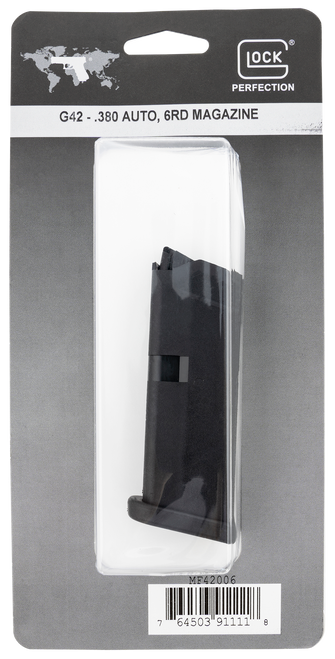 GLOCK INC Glock MF42006 G42  6rd 380 ACP Black Polymer