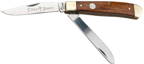 BOKER USA INC Boker 110832 Trapper 2.0 Clip Point/Spey Plain D2 Steel Blade Rosewood Tulip Wood Handle