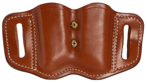 1791 Gunleather MAGF22CBRA MAG-F Double Mag Holster Classic Brown Leather Belt Slide Compatible w/ Double Stack Ambidextrous