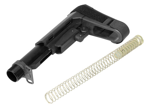 CMMG INC CMMG 55CA9F7 RipBrace Kit 6 Position Black Synthetic with Fastback & P3 Technology for AR-Platform