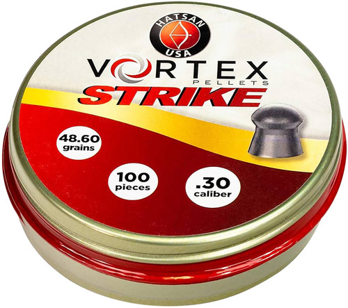 ESCORT (HATSAN USA INC) Hatsan USA HA90643 Vortex Strike Pellets 30Cal Lead Domed 100 Pellets