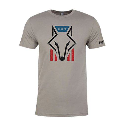 FOXPRO INC Foxpro FHFGS Foxhead Flag Gray Cotton/Polyester Short Sleeve Small