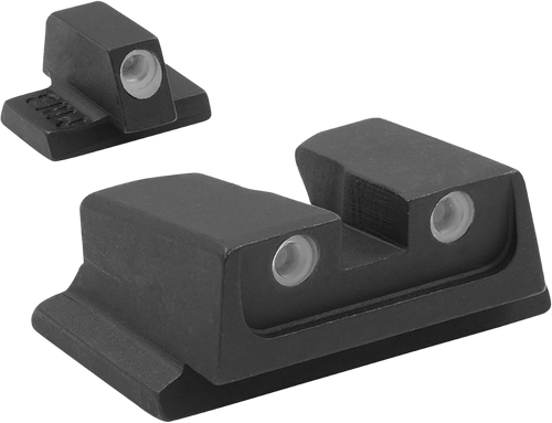 MEPRO USA LLC Meprolight USA 117663101 Tru-Dot  Green Tritium White Outline Front Sight-Green Tritium White Outline Rear Sight Smith & Wesson M&P (Non Optics Ready)