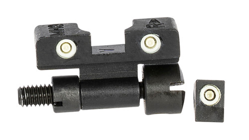 MEPRO USA LLC Meprolight USA 227703101 Tru-Dot Adjustable Sights  Green Tritium White Outline Front Sight-Green Tritium White Outline Rear Sight Smith & Wesson K/L/N Frames