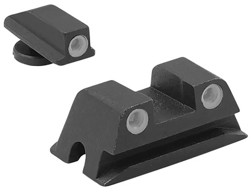 MEPRO USA LLC Meprolight USA 188023101 Tru-Dot  Green Tritium White Outline Front Sight-Green Tritium White Outline Rear Sight Walther Arms PPS/PPX/Creed
