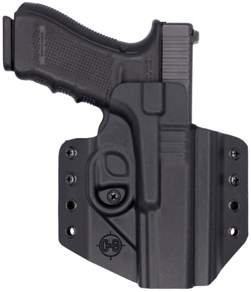 C&G ARMS (HOLSTERS) C&G Holsters 0000100 Covert  OWB Black Kydex Belt Loop Glock 17/22/47