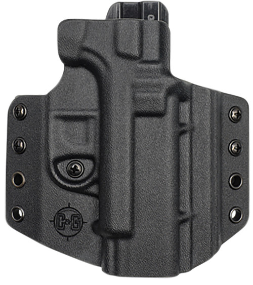 C&G ARMS (HOLSTERS) C&G Holsters 0006100 Covert  OWB Black Kydex Belt Loop Fits Glock 19 Fits Glock 23 Fits Glock 45