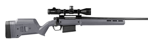 MAGPUL INDUSTRIES CORP Magpul MAG931-GRY Hunter American Stock Fixed with Aluminum Bedding & Adjustable Comb Stealth Gray Synthetic for Ruger American SA