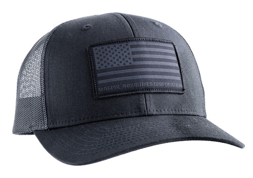 MAGPUL INDUSTRIES CORP Magpul MAG1215-001 Standard  Black Adjustable Snapback OSFA Structured Woven American Flag Patch