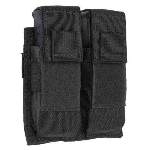TACSHIELD (MILITARY PROD) Tacshield T3602BK Universal Double Pistol Mag Pouch Black 1000D Nylon