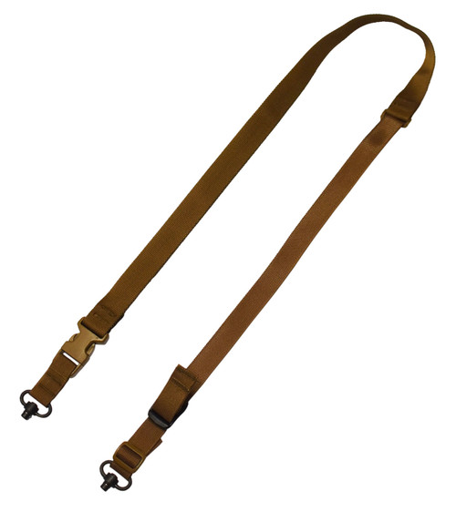 TACSHIELD (MILITARY PROD) Tacshield T6040CY Tactical Sling Coyote Tan Webbing Two-Point/Fast Adjust Rifle/Shotgun