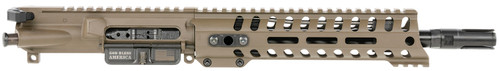Patriot Ordnance Factory  Minuteman Complete Upper 5.56x45mm NATO 10.50" Black Nitride Barrel Aluminum Patriot Brown Receiver 9" M-LOK Handguard Lo Pro DI Gas Block (Mid Length)