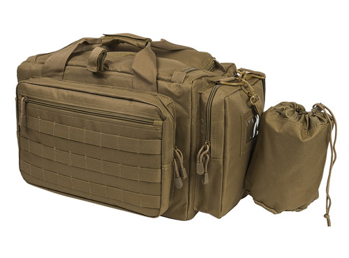 NCSTAR / VISM NcStar CVCRB2950T VISM Competition Range Bag with Padded Side Pockets, Lockable Zippers, Mag Pockets, Large D-Rings, Wide Padded Shoulder Strap & Tan Finish