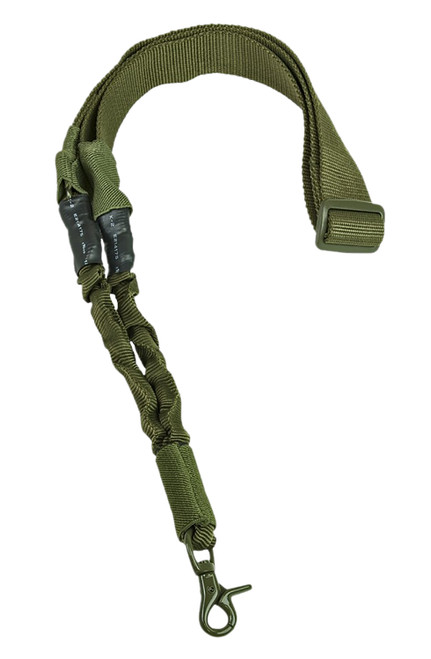 NCSTAR / VISM NcStar AARS1PG Single Point Sling  Green Nylon 44"-60" OAL Adjustable Bungee