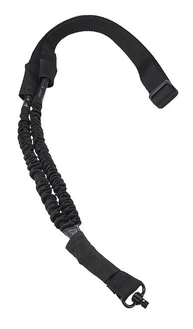 NCSTAR / VISM NcStar AQDBS1B VISM 1 Point Sling Black Nylon Strap w/Elastic Shock-Cord 46"-64" OAL Adjustable Bungee