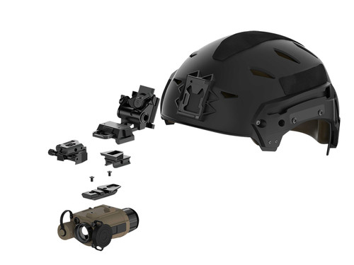 IRAY USA LLC InfiRay Outdoor AC52 Micro-Pictail Helmet/Weapon Shoe Quick Detach Black Dovetail Mount