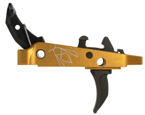 CMC TRIGGERS CORP CMC Triggers 47407 Drop-In Yella Jacket Combat Trigger Group 2.0 Single-Stage Curve with 2.50 lbs Draw Weight, Black w/ Yellow Housing