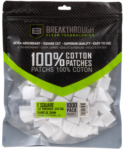 ALLEN/BREAKTHROUGH CLEAN Breakthrough Clean BTCPS11000 Square Patches 243/270 Cal 1" 1000 pieces