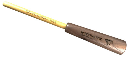 WOODHAVEN CUSTOM CALLS Woodhaven WH085 Ninja Stick  Striker Call Attracts Turkeys Natural Walnut
