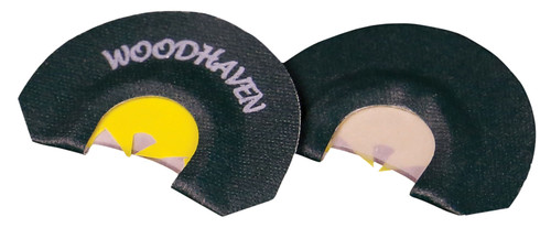 WOODHAVEN CUSTOM CALLS Woodhaven WH320 Talon  Diaphragm Call Triple Reed Turkey Hen Sounds Attracts Turkeys Black