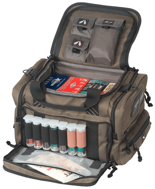 GPS BAG/GOUTDOORS(GSM) GPS Bags 1411SC Sporting Clays  OD Green Nylon with Lockable Zippers, Storage Pockets, Pull-Out Rain Cover & Visual ID Storage System Holds 8-10 Shot Shell Boxes